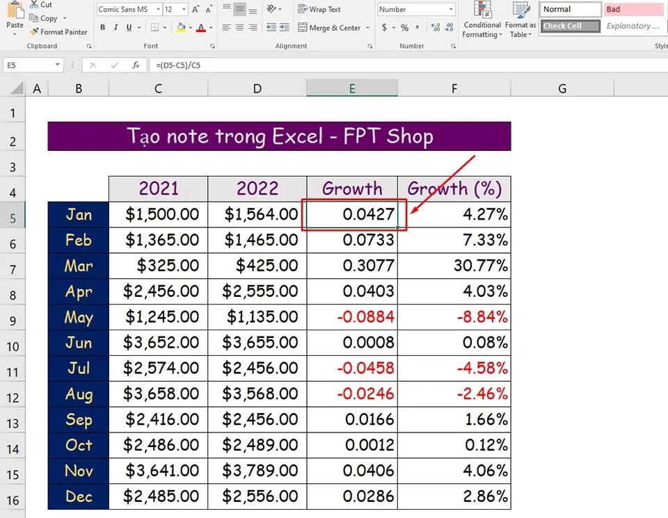 Có những cách nào tạo note nhanh trong Excel?