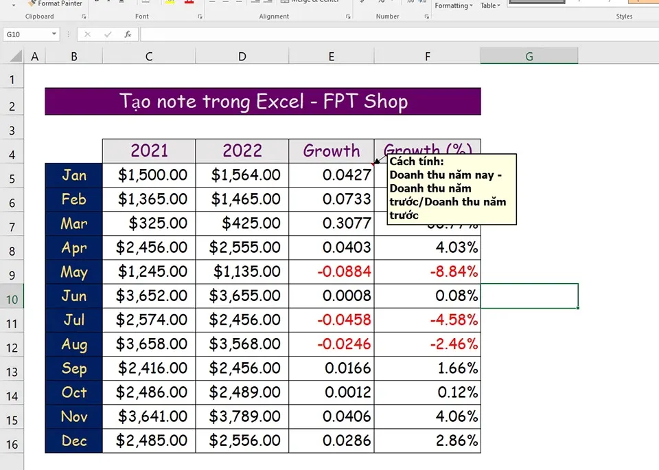 Có những cách nào tạo note nhanh trong Excel?