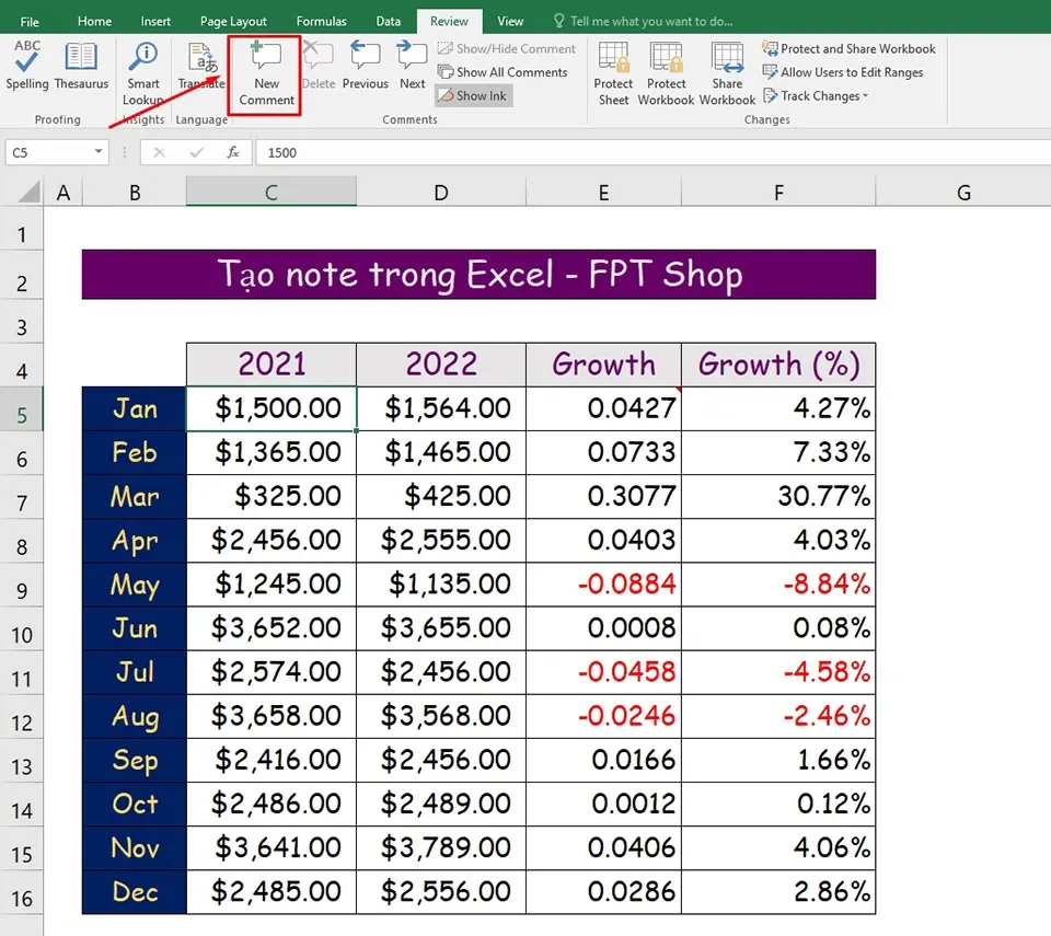 Có những cách nào tạo note nhanh trong Excel?