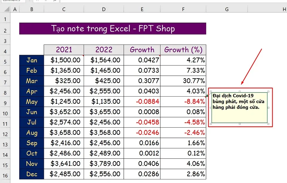 Có những cách nào tạo note nhanh trong Excel?