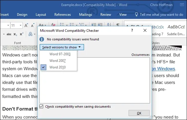 Compatibility Mode trong Microsoft Office là gì?