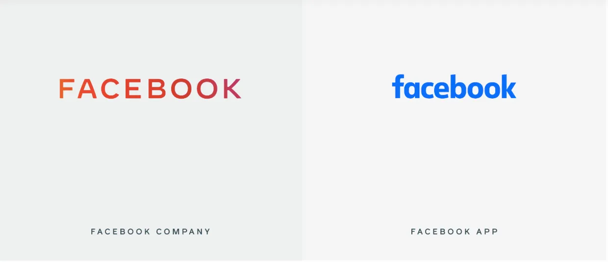 Công ty Facebook đổi logo, nhưng logo ứng dụng Facebook vẫn giữ nguyên