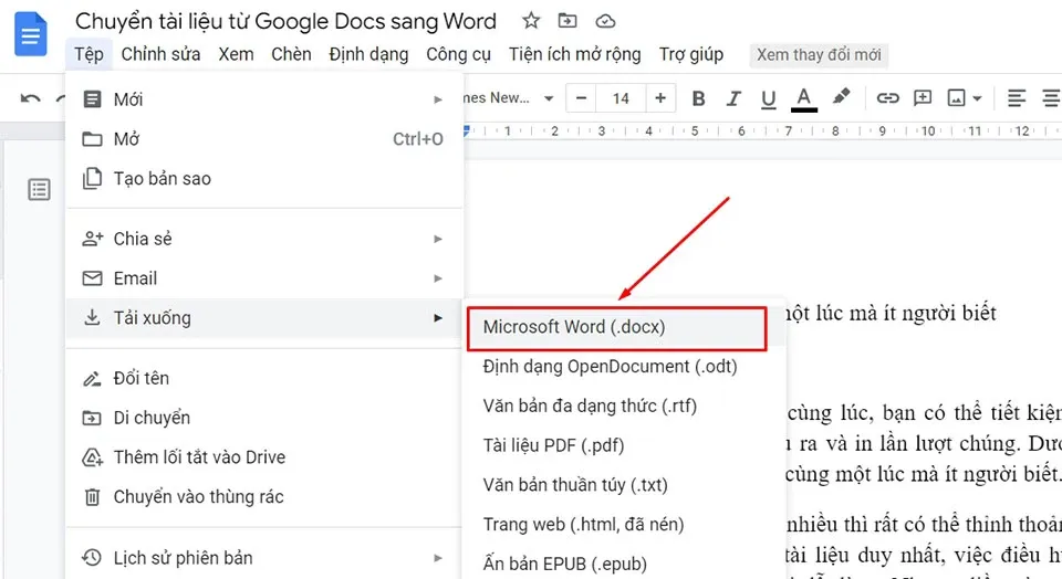 Đâu mới là cách chuyển Google Docs sang Word dễ nhất?