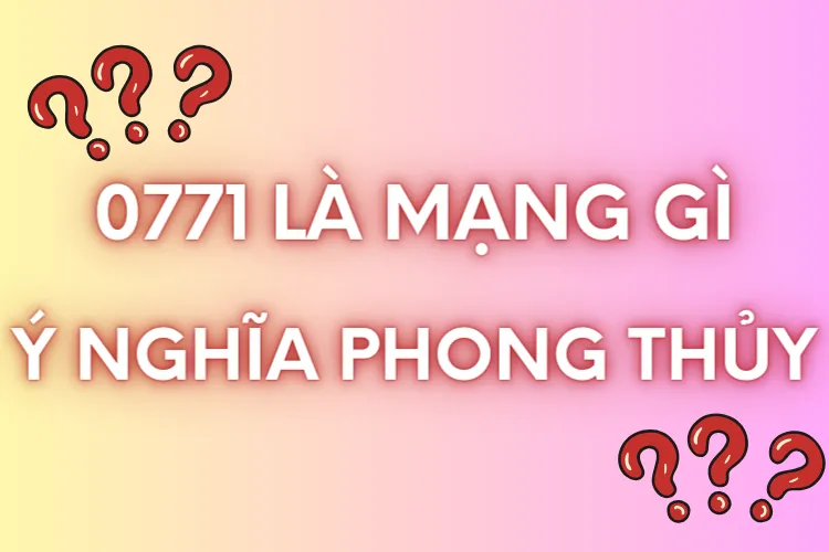 Đầu số 0771 là mạng gì? Bật mí ý nghĩa phong thủy của đầu số này