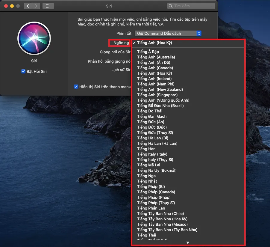 Đây là cách thay đổi giọng nói và ngôn ngữ của Siri trên MacOS