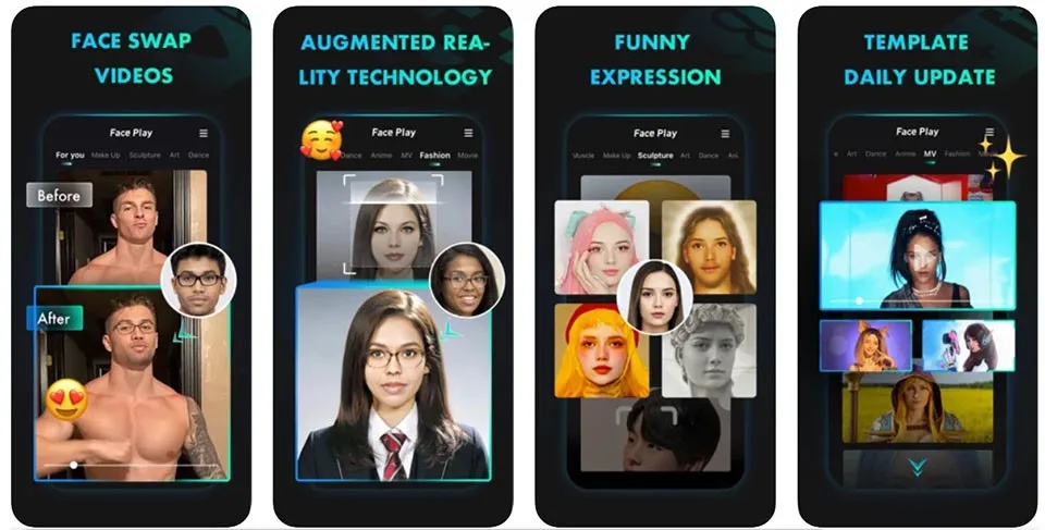 FacePlay: Cách tải miễn phí app ghép mặt vào video cổ trang trên Android