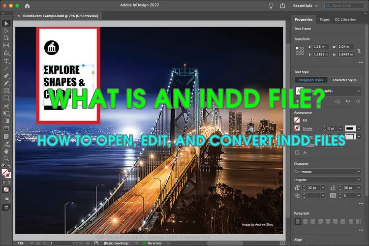 File INDD là gì? Cách mở và chuyển đổi file INDD sang PDF hoặc JPG