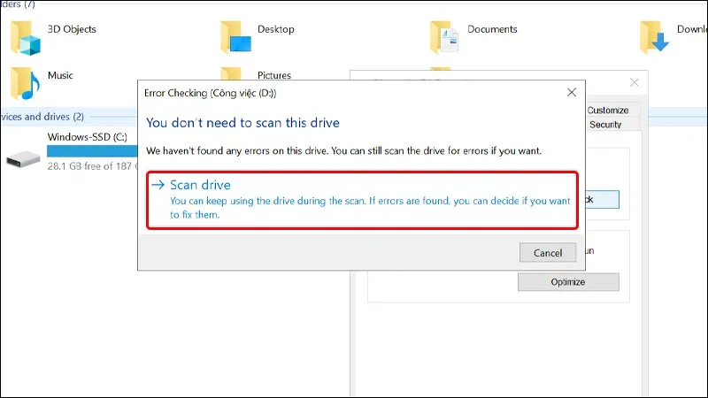 Fix lỗi File or Directory Is Corrupted and Unreadable trong Windows 10 cực nhanh