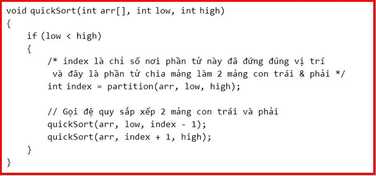 Giải đáp thuật toán sắp xếp nhanh QuickSort C++ cập nhật mới nhất 2024 một cách chi tiết và dễ hiểu