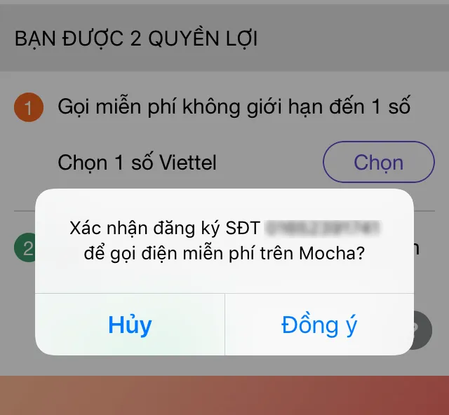 Gọi điện miễn phí tới một số nội mạng Viettel bất kì không giới hạn, không cần Internet!