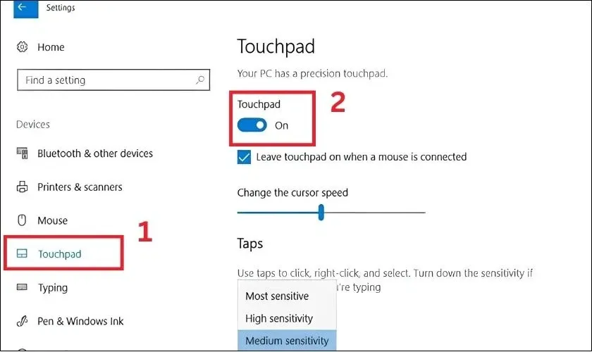 Gợi ý cách bật chuột cảm ứng trên laptop Win 10 và Win 11 siêu đơn giản trong vài nốt nhạc