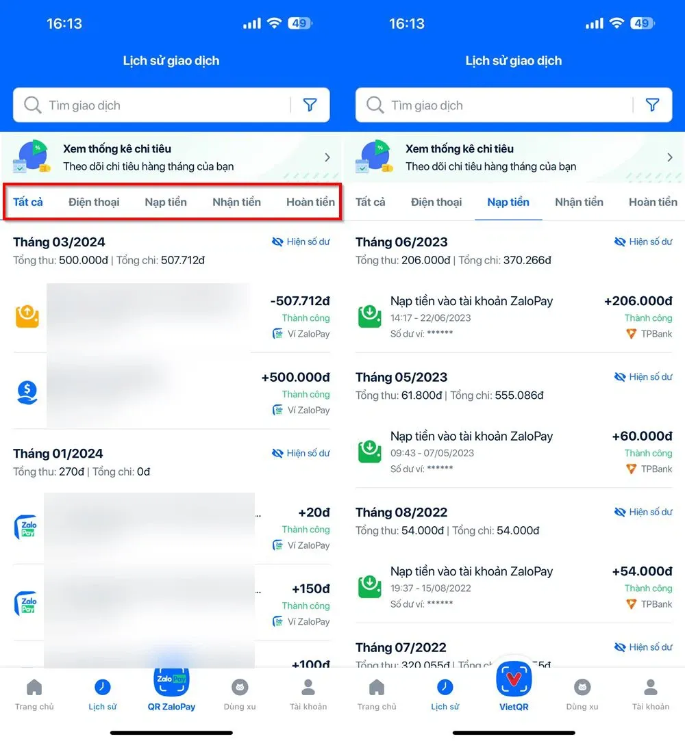 Gợi ý cách xem lại lịch sử giao dịch trên ZaloPay để theo dõi, quản lý nguồn tiền hiệu quả