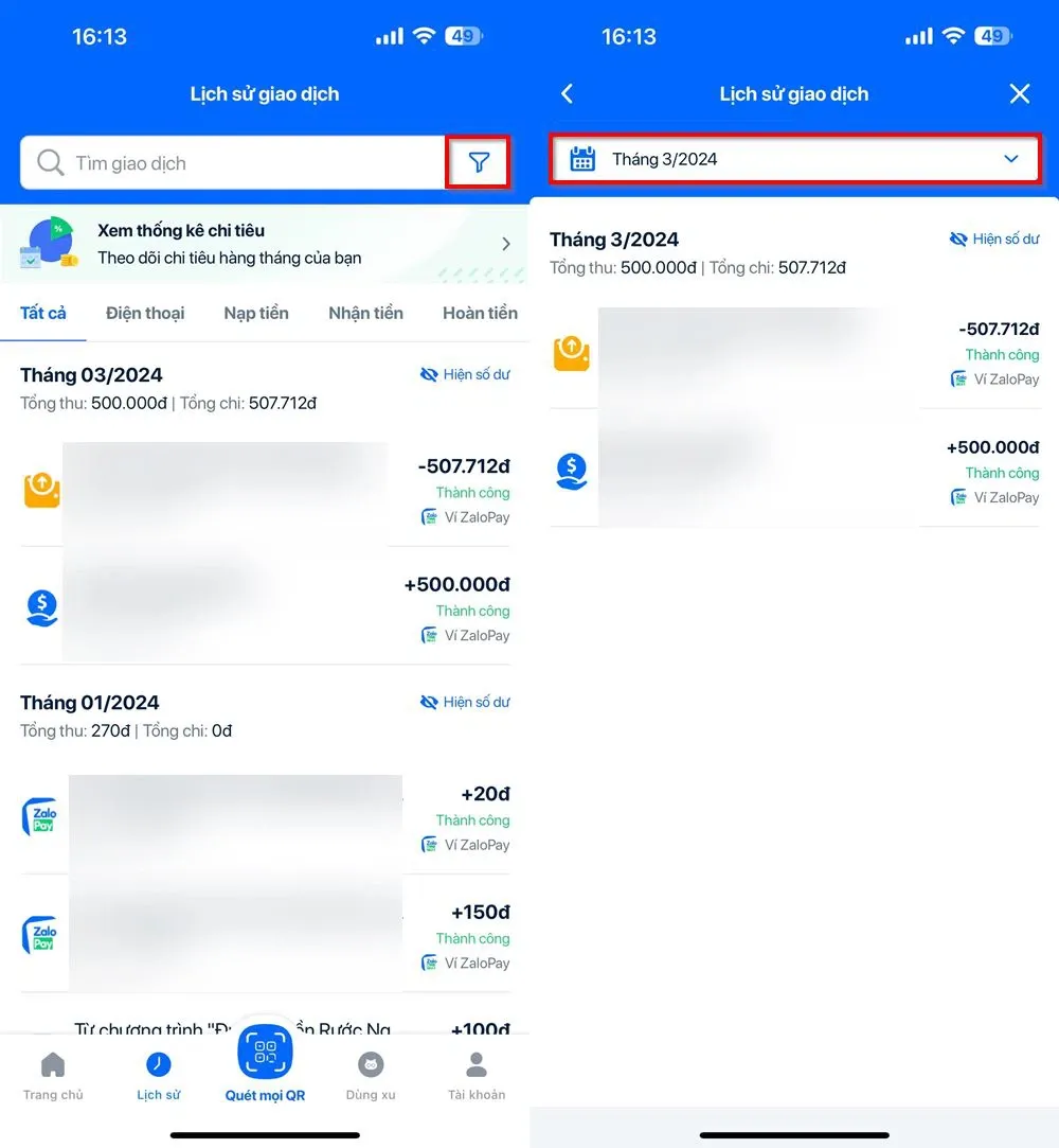 Gợi ý cách xem lại lịch sử giao dịch trên ZaloPay để theo dõi, quản lý nguồn tiền hiệu quả