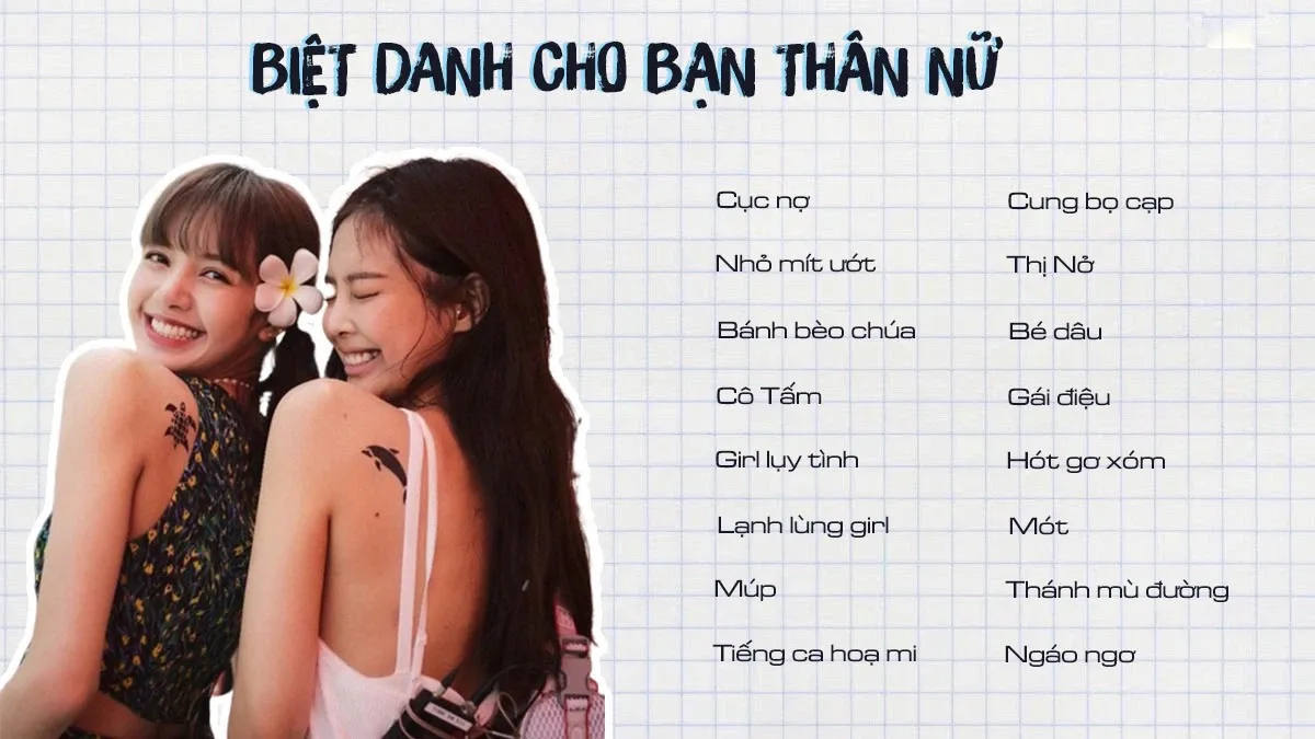 Gợi ý đặt biệt danh cho bạn thân trên Mess, Facebook dễ thương, tình cảm, hài hước và thú vị