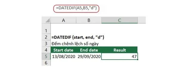 Hàm DATEDIF trong Google Sheet và những cách tính siêu hữu ích mà bạn không nên bỏ qua