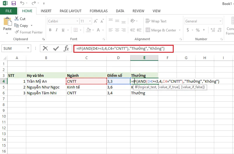 Hàm IF trong Excel là gì? Hướng dẫn chi tiết cách sử dụng hàm IF