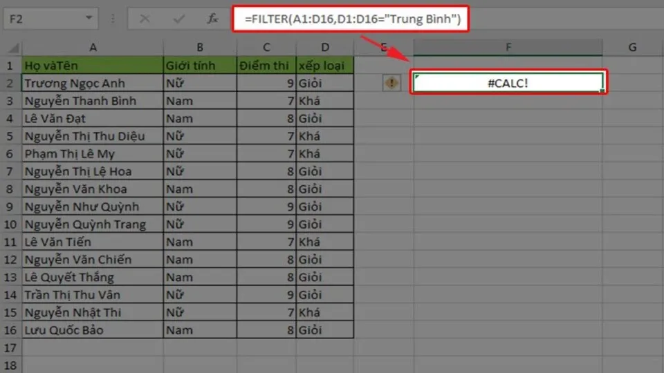 Hàm lọc dữ liệu có điều kiện trong Excel, cách sử dụng và các lỗi thường gặp