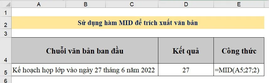 Hàm MID trong Excel là gì? Cách sử dụng hàm MID trong thực tế