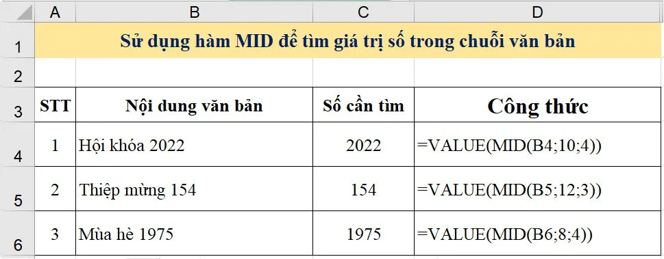 Hàm MID trong Excel là gì? Cách sử dụng hàm MID trong thực tế