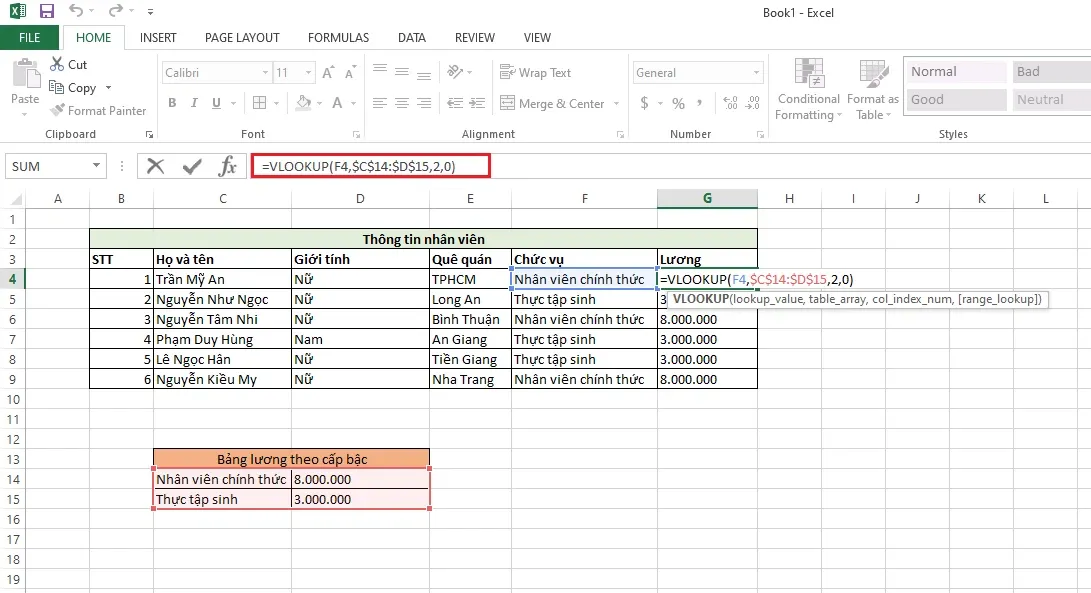 Hàm Vlookup trong Excel là gì? Hướng dẫn cách sử dụng hàm Vlookup đơn giản, dễ hiểu