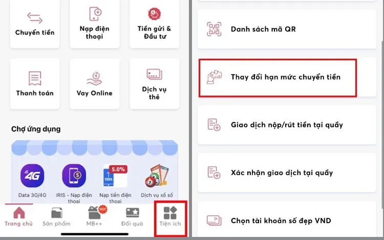 Hạn mức chuyển khoản MBBank là bao nhiêu? Hướng dẫn cách cài đặt hạn mức chuyển tiền MBBank