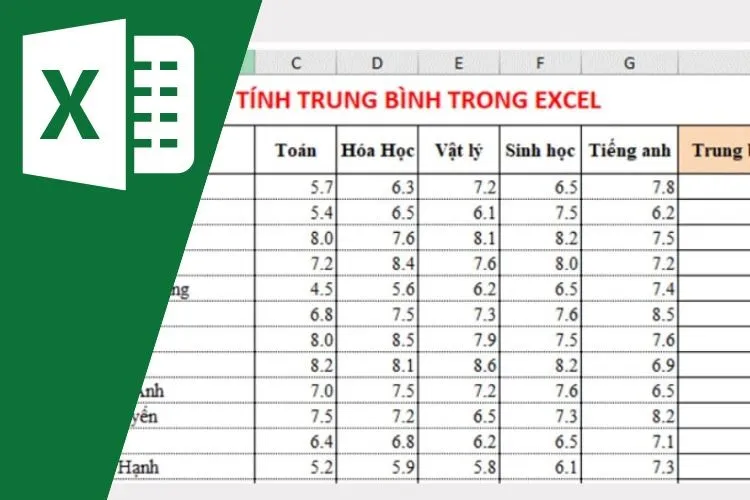 Hướng dẫn 3 cách tính điểm trung bình trong Excel cực đơn giản