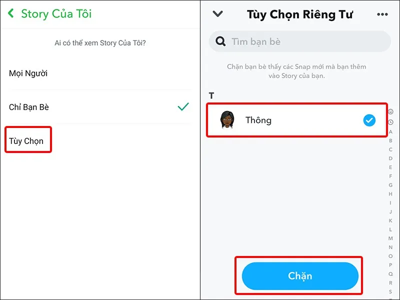 Hướng dẫn ẩn Story với ai đó trên Snapchat một cách đơn giản và nhanh chóng