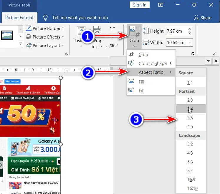 Hướng dẫn bạn các cách cắt ảnh trong Microsoft Word