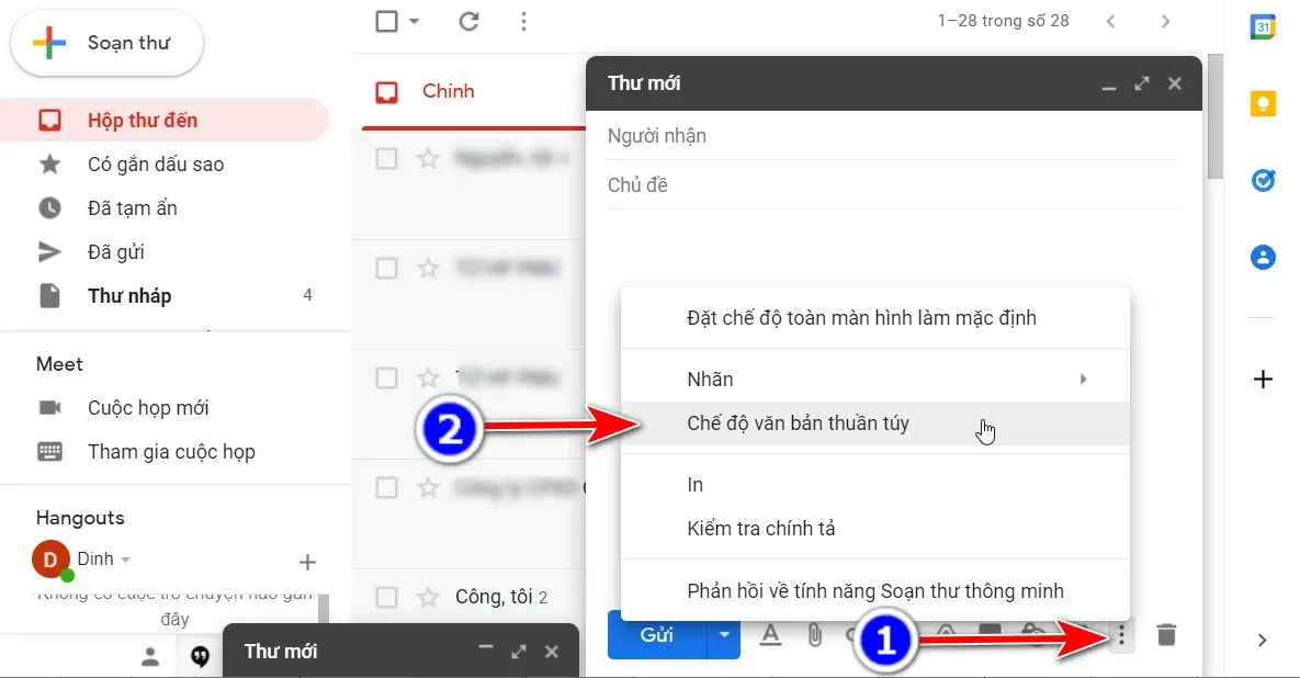 Hướng dẫn bạn cách chèn bảng dữ liệu vào thư Gmail