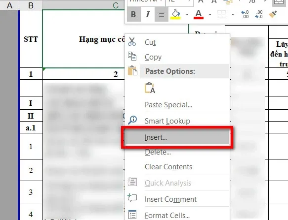 Hướng dẫn bạn cách chèn thêm cột mới trong Excel