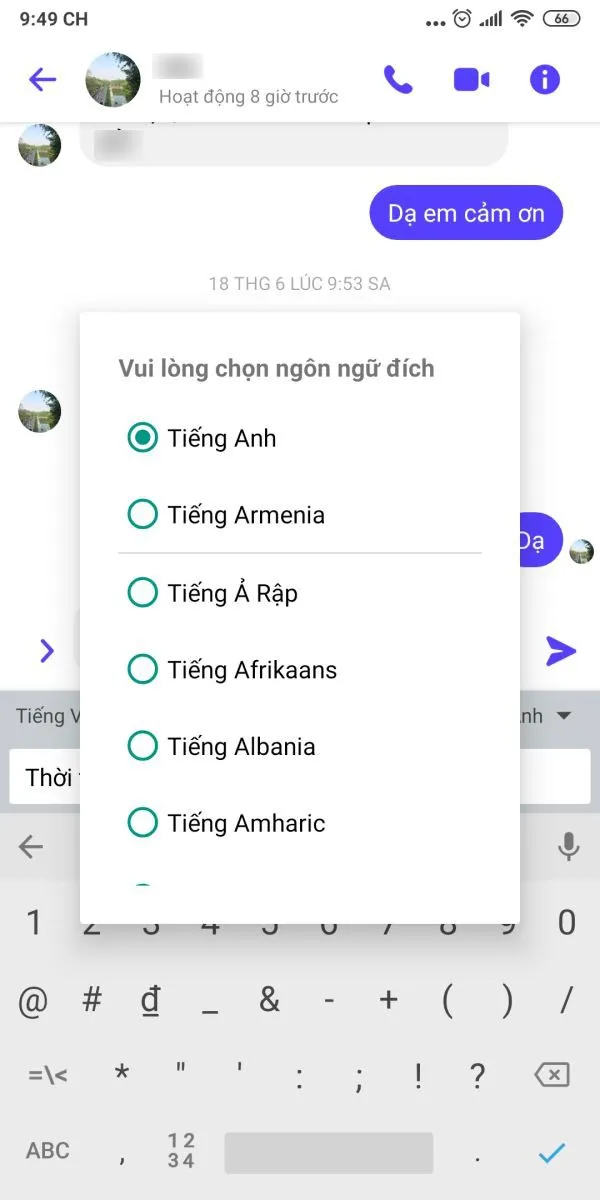 Hướng dẫn bạn cách để dịch tin nhắn trên Messenger cực hay