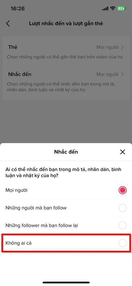 Hướng dẫn bạn cách để không bị ai nhắc đến trong bình luận trên TikTok đơn giản