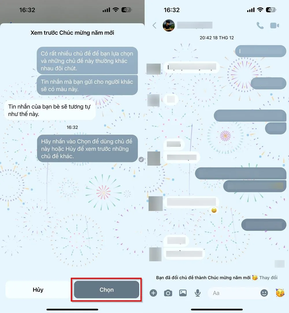 Hướng dẫn bạn cách đổi chủ đề năm mới 2024 trên ứng dụng Messenger để chào đón không khí năm mới