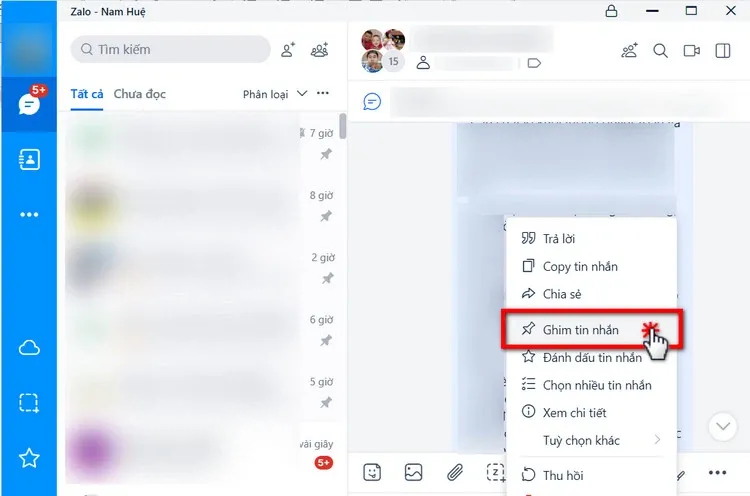 Hướng dẫn bạn cách ghim và bỏ ghim tin nhắn Zalo không phải ai cũng biết