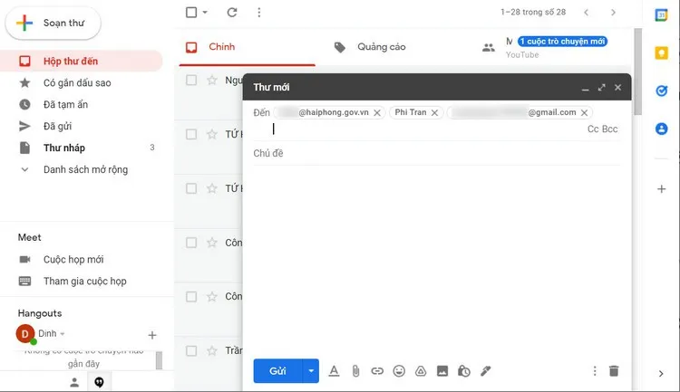 Hướng dẫn bạn cách gửi Gmail và hủy gửi thư Gmail khi cần