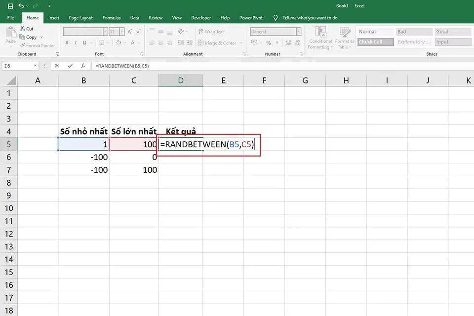 Hướng dẫn bạn cách sử dụng hàm RANDBETWEEN trong Excel chọn số ngẫu nhiên cực dễ dàng