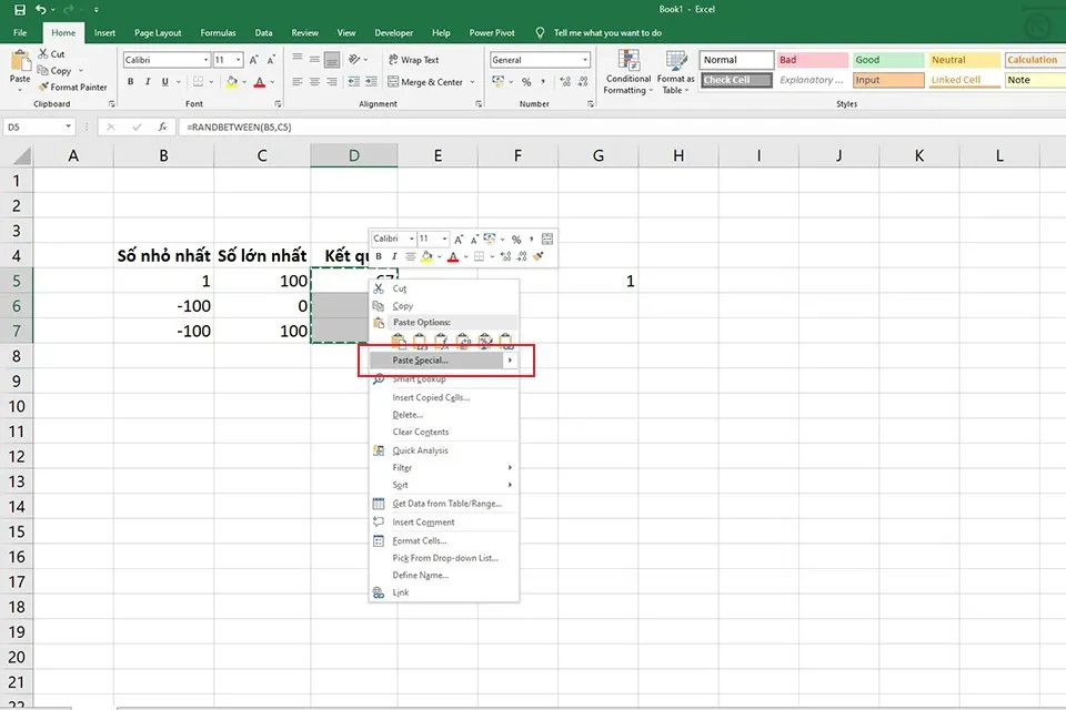 Hướng dẫn bạn cách sử dụng hàm RANDBETWEEN trong Excel chọn số ngẫu nhiên cực dễ dàng