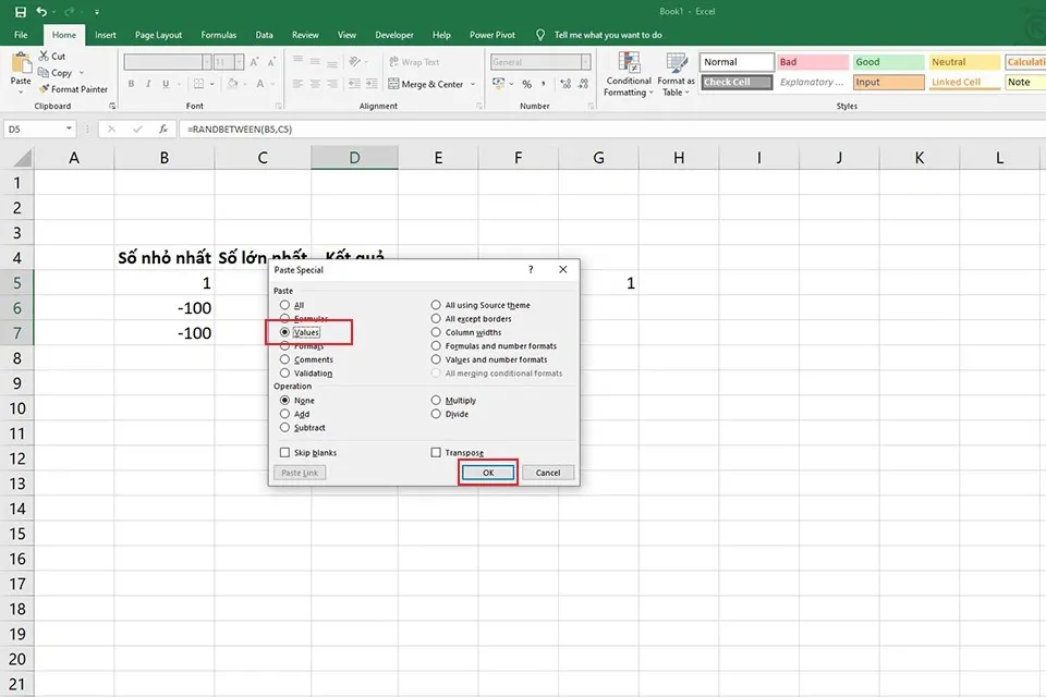 Hướng dẫn bạn cách sử dụng hàm RANDBETWEEN trong Excel chọn số ngẫu nhiên cực dễ dàng