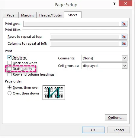 Hướng dẫn bạn cách sửa lỗi Excel không in được đường lưới