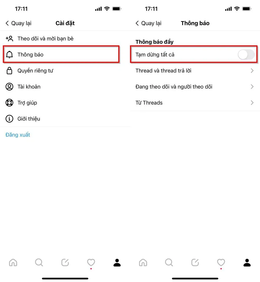 Hướng dẫn bạn cách tắt thông báo trên ứng dụng Threads để tránh bị làm phiền