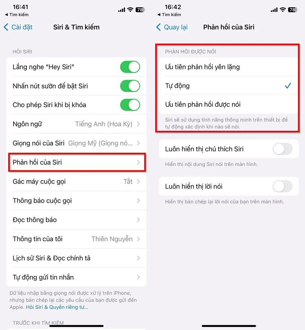 Hướng dẫn bạn cách thay đổi cách thức phản hồi của Siri trên iPhone siêu đơn giản