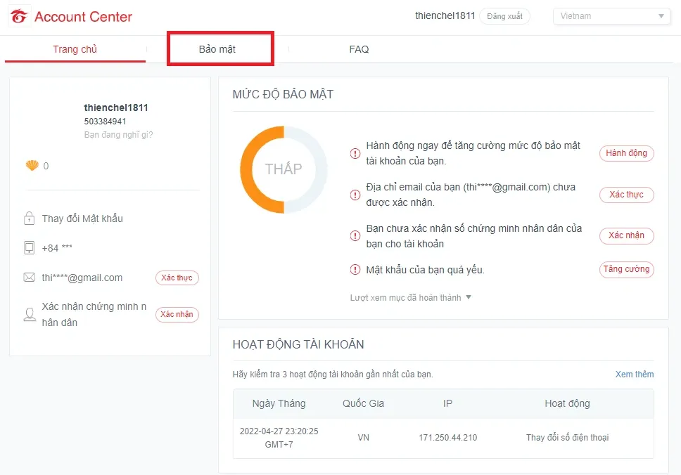 Hướng dẫn bạn cách thay đổi Gmail cho Garena chỉ với vài bước đơn giản