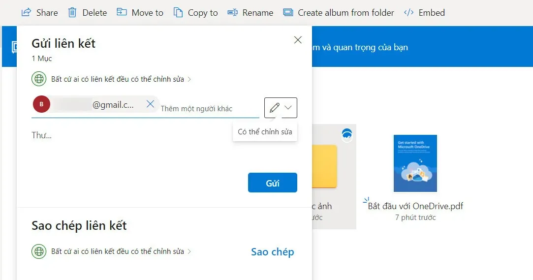 Hướng dẫn bạn cách thay đổi quyền liên kết trong OneDrive