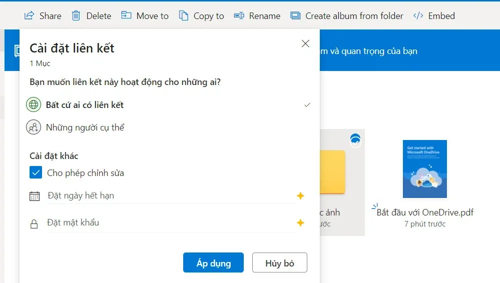 Hướng dẫn bạn cách thay đổi quyền liên kết trong OneDrive
