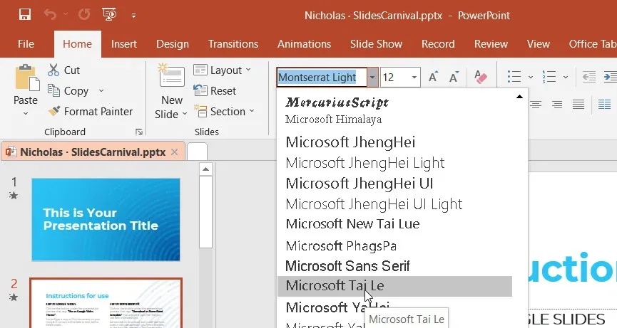 Hướng dẫn bạn cách thêm Font chữ vào PowerPoint