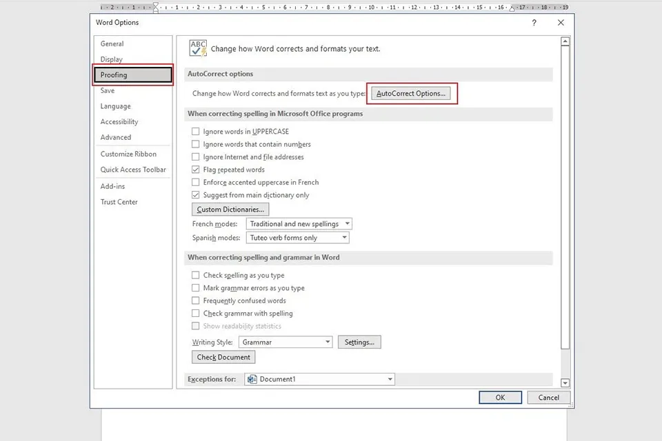 Hướng dẫn bạn chi tiết các cách cài đặt kiểm tra lỗi chính tả trong Word
