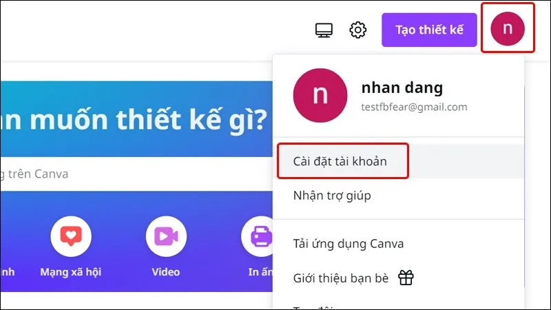 Hướng dẫn bạn thay đổi địa chỉ email trên Canva một cách đơn giản