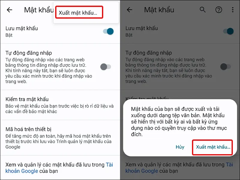 Hướng dẫn bạn xuất mật khẩu Chrome trên điện thoại và máy tính cực dễ