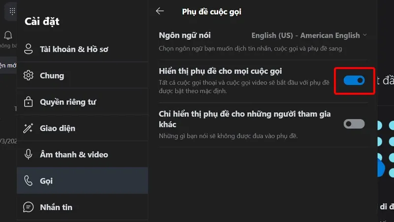 Hướng dẫn bật phụ đề cuộc gọi trên ứng dụng Skype cực dễ