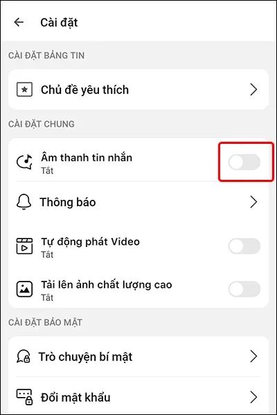 Hướng dẫn bật/tắt âm thanh tin nhắn trên ứng dụng Gapo bằng điện thoại